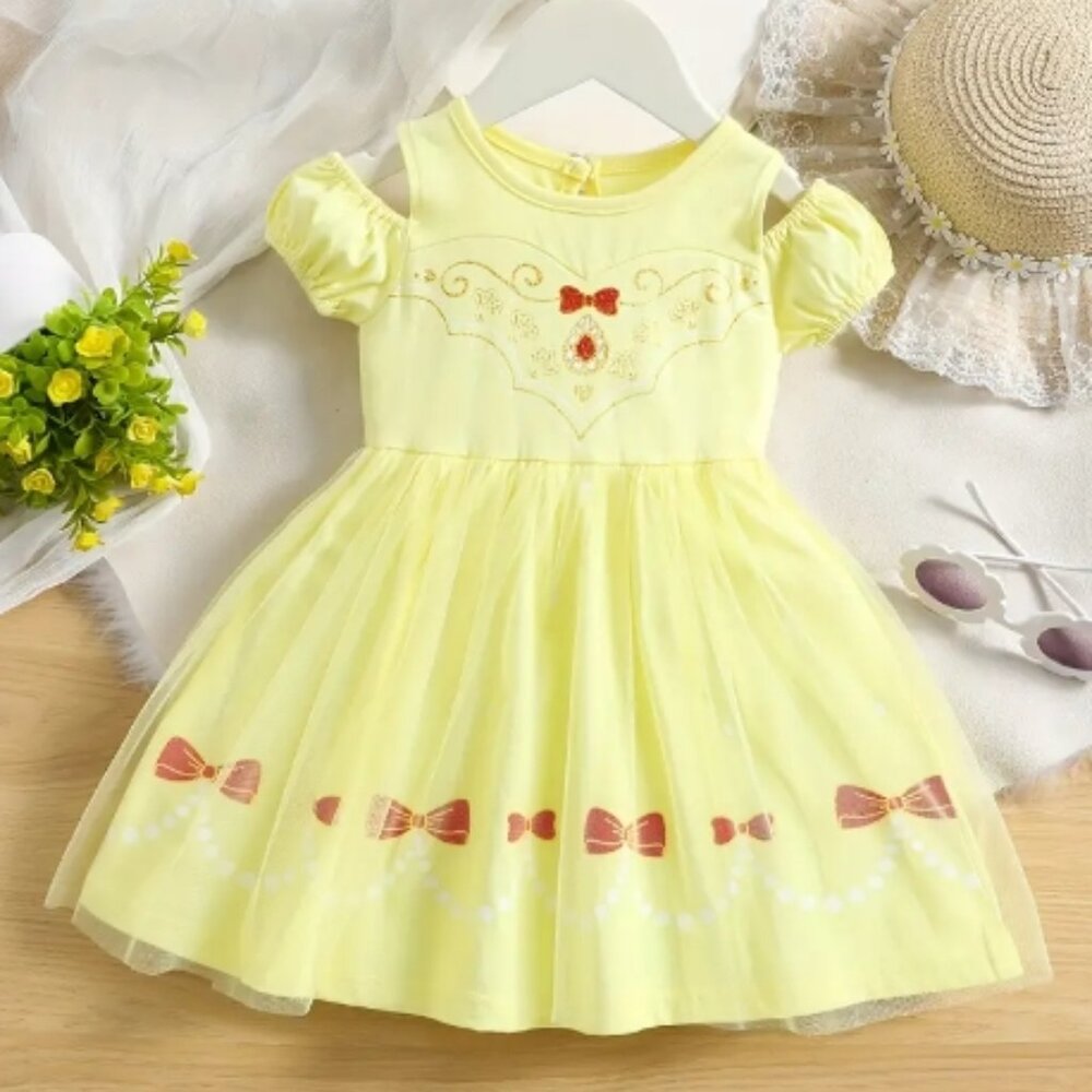 Princess Belle Beauty & The Beast Dress Girls Halloween Costume